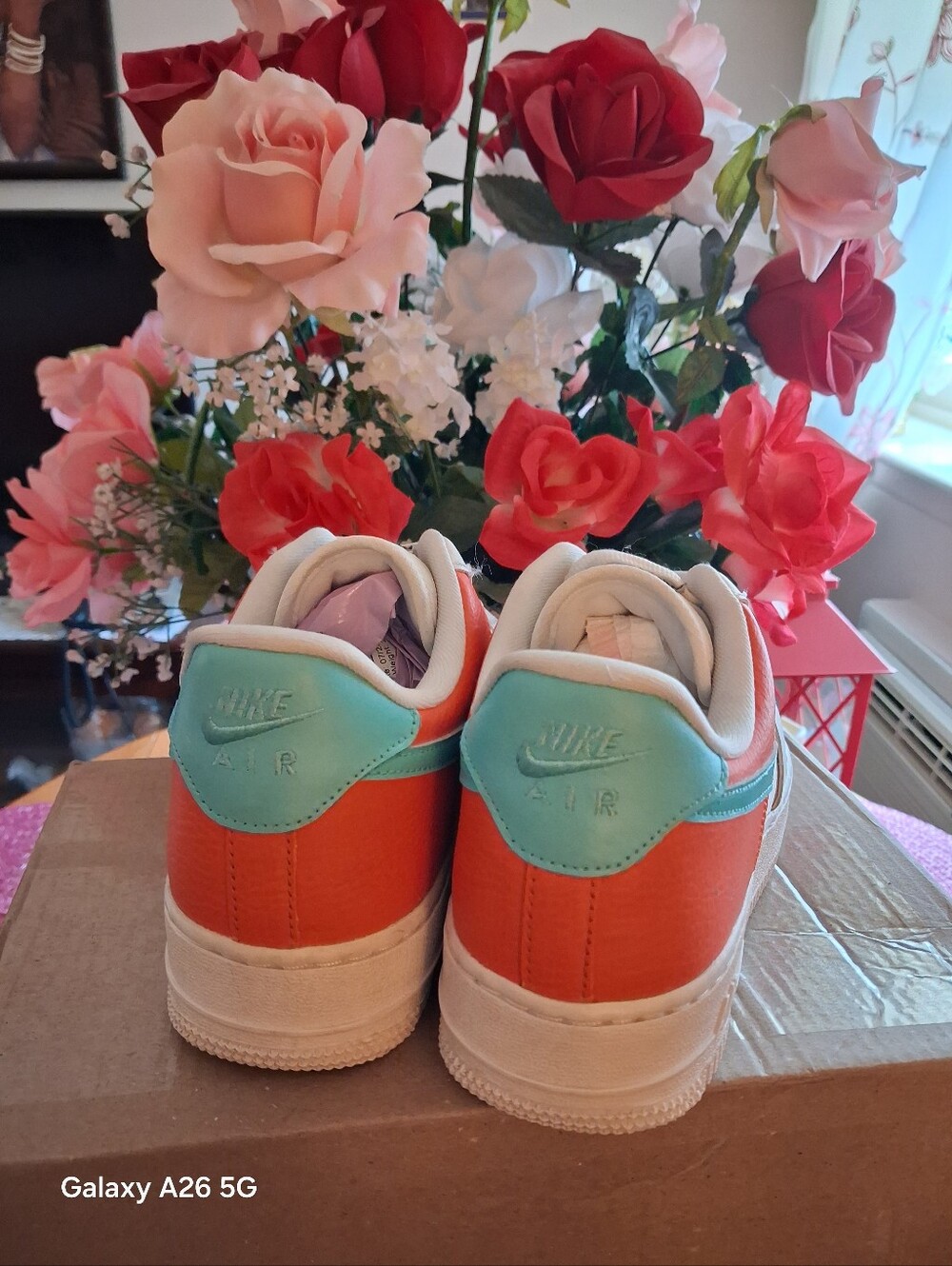 Nike Air Force 1 Low SE Basketbasketball White Aqua Clay Women Size 8 Shoes - Picture 6 of 11